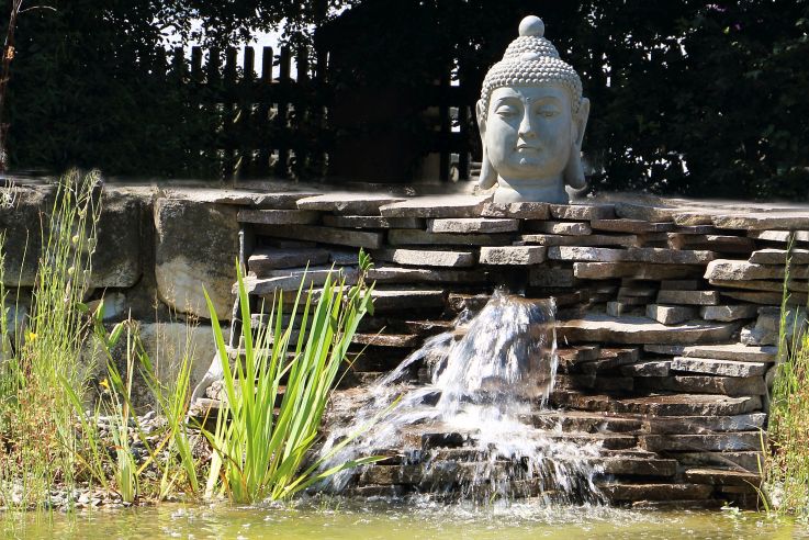 Teich mit Buddha